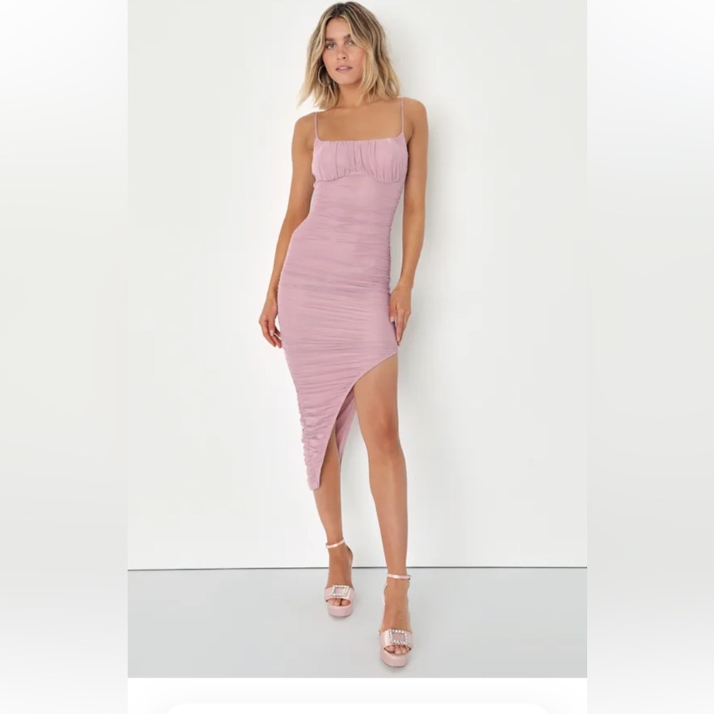 Lulu's Mauve Asymmetrical Dress